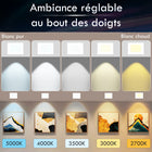 Impotek - Luminaire encastré au plafond carré DEL 4 po 9W 5CCT gradable – Paquet de 6-Sécurité certifiée et compatibilité - Profitez de la tranquillité d’esprit avec nos certifications IC, ETL et Energy Star. Conçu pour un contact direct avec l’isolation, notre boîte de jonction protégée thermiquement garantit la sécurité et une large compatibilité avec divers types de plafonds et configurations de solives