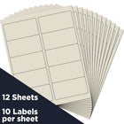JAM Paper Étiquettes postales, 4 x 2 po, ivoire, 10 par page, 240 par paquet-Taille : 4 x 2 po
