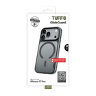 TUFF8 - Étui GlideGuard Mag Noir Fumé iPhone 17 Pro-Bords surélevés : offrent une protection supplémentaire à la fois pour l'écran et l'appareil photo, protégeant les zones clés des impacts