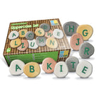 Galets de l'alphabet majuscules Yellow Door - lot de 26 -Galets tactiles avec beaucoup de valeur ludique et d'apprentissage