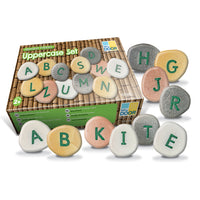 Galets de l'alphabet majuscules Yellow Door - lot de 26 -Galets tactiles avec beaucoup de valeur ludique et d'apprentissage