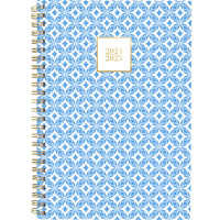 Cambridge - Agenda scolaire hebdomadaire/mensuel Maeve 2024-2025 - 5 1/2 po x 8 1/2 po - bleu - bilingue-Couverture en poly durable, résistant à l'eau