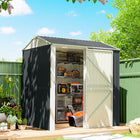 Outsunny - Remise de rangement extérieur haute 7 pi x 6 pi, étanche, gris foncé-Intérieur spacieux permettant de ranger facilement vélos et gros outils
