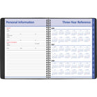 AT-A-GLANCE - Cahier de rendez-vous mensuel 2027 QuickNotes - 10 7/8 po H x 8 1/4 po l - noir - anglais-Pages pour telephone / adresse