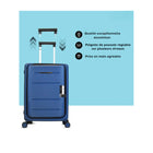TRAVLR - Valise cabine rigide pliable de 20 pouces - Bleu Violet-Roues pivotantes doubles à 360 degrés pour un contrôle précis et un roulement doux et silencieux (8 roues)