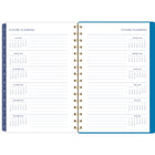 Cambridge - Agenda hebdomadaire/mensuel feuille bleue EttaVee 2024-2025 - 5 1/2 po x 8 1/2 po - bleu - anglais-Les pages spéciales comprennent un calendrier de référence de 3 ans, une liste des congés sur 4 ans, des pages de planification future, 7 pages de notes