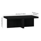 Hudson&Canal - Table basse rectangulaire Boden de 112 cm de largeur, , grain noir-9
