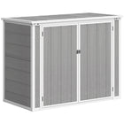 Outsunny remise de rangement extérieur 41 pi³-Range soigneusement deux outils de jardinage de 63,4 gallons et plus  
