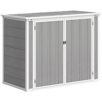 Outsunny remise de rangement extérieur 41 pi³-Range soigneusement deux outils de jardinage de 63,4 gallons et plus  
