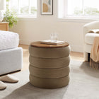 Modway - Mezzo Manche Performance Velvet Ottoman de stockage - Taupe-Revêtement en velours de performance