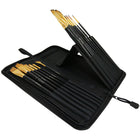 Mont Marte - Ensemble de 15 pinceaux Studio Paint Brush - Taklon bicolore-Les filaments souples contribuent à créer une finition uniforme et fluide, faisant de ce kit un choix pratique aussi bien pour les coups de pinceau larges que pour les applications contrôlées