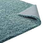 Modway - Enyssa Solide Tapis 5 pi l x 8 pi L Shag Area - Bleu aqua et ivoire-7