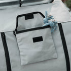 Aosom - Remorque pliable pour vélo pour chien de taille moyenne, gris clair-Portes avant et arrière zippées pour un accès facile 