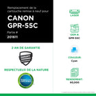 CIG - Cartouche de toner Canon GPR-55C remise à neuf - rendement standard - cyan-Rendement des pages: 60000