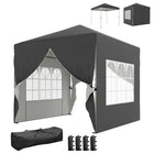 Outsunny - Tente auvent pliante 8.2 pi l x 8.2 pi L avec parois latérales - Auvent instantané-Dispose d'un design pop-up pour une installation sans outils en seulement 30 minutes