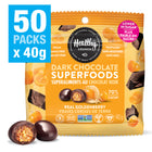 Healthy Crunch - Chocolat noir aux fruits Goldenberry, 50 unités x 40 grammes-Sans produits laitiers