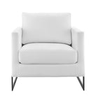 Modway - Posse Tissu rembourré Chaise d’accent - Noir Blanc-Épingles de pied non marquées