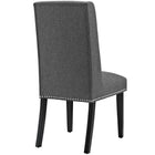 Modway - Baron Tissu Chaise à manger - Gris-Tissu fin en polyester