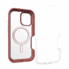 OtterBox - Coque Defender XT transparente pour iPhone 16 - Rouge brique transparent-Une protection complète, sans concession sur le contrôle