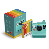 Polaroid - Appareil photo instantané Now 3e génération, lot de 8 photos instantanées Turquoise-Design Polaroid emblématique