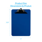 Davis Group - Planchettes à pince à ressort, format lettre, 9 po l x 12 po H – Bleues - 6 par paquet-Clip à ressort