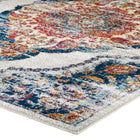 Modway - Entourage Médaillon vintage fleural vintage Malia Tapis de comédie 8 pi l x 10 pi L - Multicolore-Résistant aux taches / Facile à nettoyer