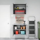 Prepac - Armoire de rangement de base HangUps - gris clair-2 portes et 2 tablettes ajustables