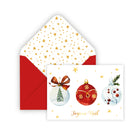 Pierre Belvedere -  Cartes de Noël - 3 Boules De Noël - Français - Paquet de 20-Intérieurs vierges pour des messages personnalisés