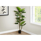 Monarch Specialties - Plante Artificielle - 61 po De Longueur - Arbre Monstera - Touche Réelle - Feuilles Vertes - Pot Noir-Accent décoratif intérieur parfait, solidement fixé dans un élégant pot noir de 7 pouces, apportant une touche de verdure à n'importe quel espace
