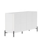 Manhattan Comfort - Ensemble de 2 buffets et meubles d’appoint modernes Abbey - Blanc-Nettoyage: Essuyez avec un chiffon humide, en évitant l’excès d’humidité. À éviter: Les produits chimiques agressifs ou les nettoyants abrasifs qui peuvent endommager la surface. Entretien: Gardez à l’écart de l’humidité excessive, car le produit peut gonfler ou se déformer s’il est exposé à l’eau ou à l’humidité. Protection: Utilisez des sous-verres ou des sets pour éviter les rayures ou les taches