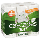 Cascades Tuff Enviro - Rouleaux Essuie-tout - tailles multiples - 2 épaisseurs - 105 Feuilles - Blanc - 4 Paquets de 6 Rouleaux - 24 Rouleaux-105 feuilles par rouleau