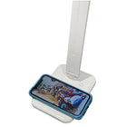 Simply - Lampe de bureau LED avec chargeur sans fil - blanche-Charge sans fil intégrée de 5W sur la base; charge USB filaire (câble USB de 5 pieds et 5V/2A inclus)