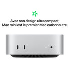 Apple - Mac mini - M4 - 16 Go de mémoire unifiée - 512 Go SSD - Argent-Les apps décollent avec les puces apple: Vos outils préférés, de Microsoft Excel à Zoom en passant par Adobe Photoshop, s’exécutent en un flash sous MacOS