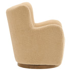 Modway - Montrose Ailier Sherpa Chaise pivotante d’accent - Noyer d’ivoire-Glissières de plancher sans marquage