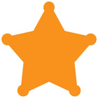 JAM Paper - Rouleaux d'étiquettes standard - Sherrif Star - 2 3/4 x 2 3/4 - orange fluo - 125 étiquettes/rouleau-Taille : Sherrif Star (2 3/4 x 2 3/4 pouces) | Les étiquettes imprimables sont faciles à créer et à personnaliser.