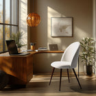 Homy Casa - Chaises d'accueil rembourrées - Lot de 2, tissu beige-Hauteur réglable avec pieds métalliques stables pour un confort d'assise personnalisable.
