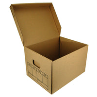 Staples - Boîtes de rangement pour dossiers - 12 po L x 10 po l x 15 po H - Kraft - Lettre/Légal - Paquet de 20-Boîte en carton ondulé Kraft