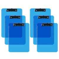 Davis Group - Planchettes à pince transparentes, format lettre, 9 po l x 12 po H – Bleues - 6 par paquet-Les planchettes sont fabriquées en plastique moulé par injection résistant et durable et présentent des bords lisses