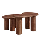 Modway - Hackney Bois de manguier Ensemble de table basse pour nidification - Noyer-Assemblée requise