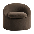 Modway - Sadie Slipcover Mélange de lin Chaise d’accent ronde - Cacao-7