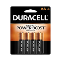 Piles alcalines AA 9 V Coppetop de Duracell, paquet de 4-CONÇUES AVEC DE MC : les piles alcalines AA Duracell Coppertop offrent à vos appareils une performance longue durée