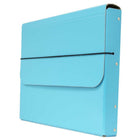 JAM Paper - Mallette de transport pour dossiers épais avec bande élastique - 10 x 1 1/4 x 13 1/4 - Bleu ciel-Taille: 10 po x 1,25 po x 13,25 po