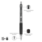 uni-ball - Stylos gel rétractables 207 – 0,7 mm – noir – paquet de 8-paquet de 8