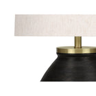 Monarch Specialties - Luminaire - 25 po H Lampe De Table - Béton Noir - Abat-Jour Ivoire / Crème - Contemporain-Dimensions assemblées : 18 po L x 18 po L x 25 po H . base : 12 po L x 12 po L x 13 po H . abat-jour : 18 po L x 18 po L x 10,5 po H