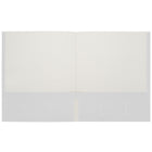 Staples - Porte-document à deux pochettes - format lettre - blanc-Peut contenir jusqu'à 100 feuilles de papier de format lettre (50 par pochette)