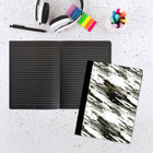 Hilroy - Journal gris et noir, grain de bois - 6 po x 8 po - 96 Feuilles-Papier 110 g/m2