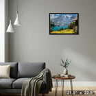 Mountain Lake - Toile encadree - 31" x 22"-Prêt à accrocher - livré entièrement assemblé