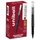 uni-ball - Stylos gel effaçables - 0,7 mm - Noir - paquet de 12-Stylos gel