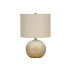 Monarch Specialties - Luminaire - 20 po H Lampe De Table - Béton Beige - Abat-Jour Beige - Contemporain-Illuminez votre bureau, votre salon ou votre chambre à coucher avec cette chic lampe de table de 20 pouces en forme de sphère, avec une base en béton beige au fini texturé, surmontée d'un abat-jour raffiné en lin beige et d'un embout doré pour un charme contemporain qui attire l'attention