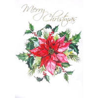 Mill Brook Studio - Cartes de souhaits Noël / Enveloppes - 5-3/8 po x 7-3/4 po - Fleur de Noël - Paquet de 18-Cartes de souhaits qualité boutique